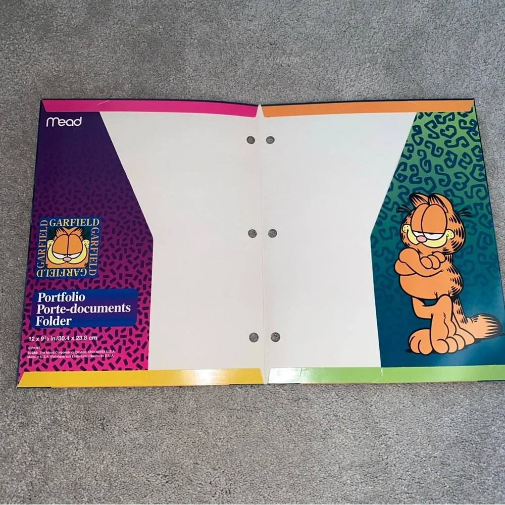 Vintage GARFIELD Mead Portfolio Folder MY MOOD MY BUSINESS‎